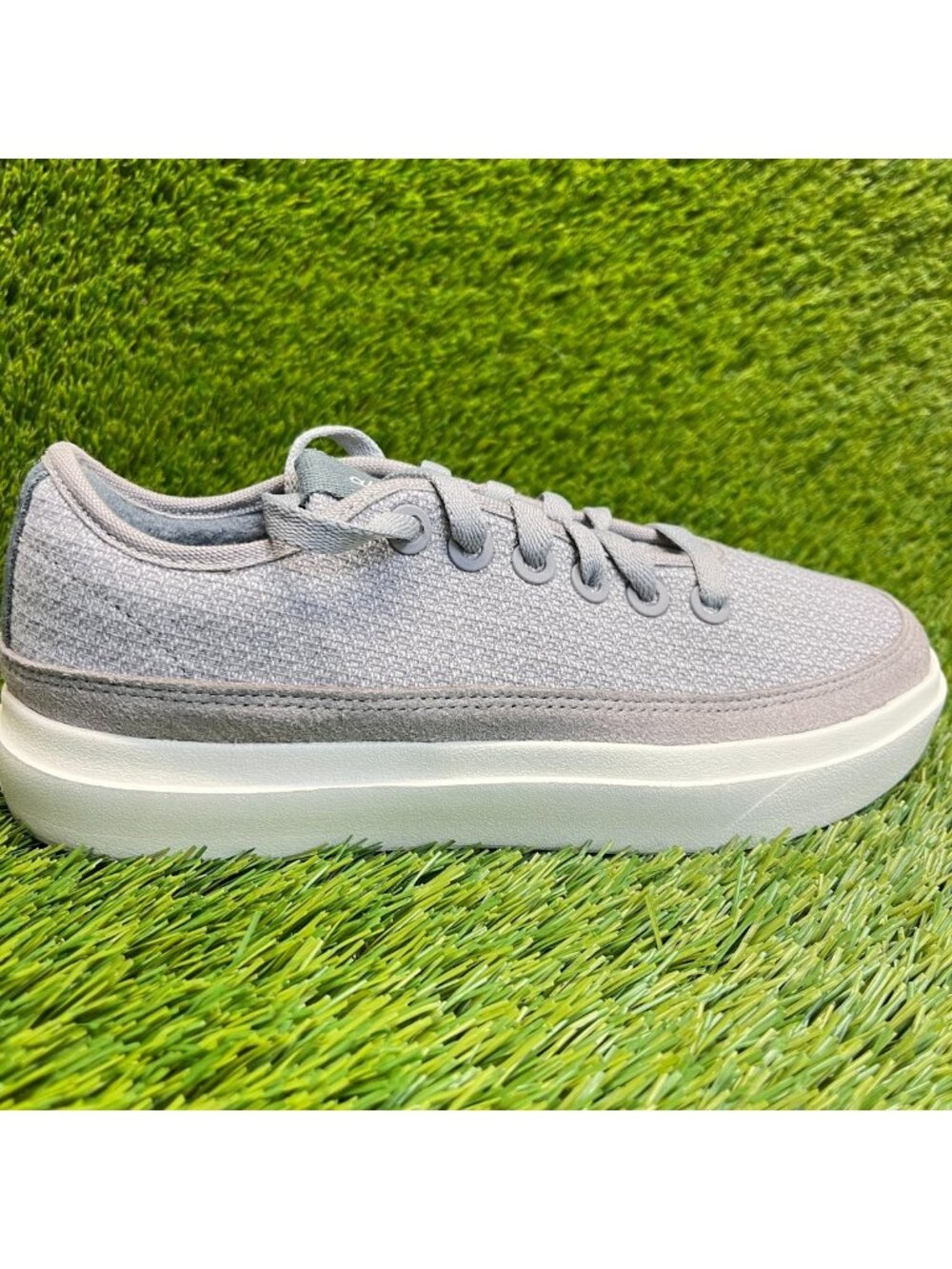 Allbirds Wool Piper 2 Womens Size 7.5 Gray White Athletic Running Shoes Sneakers